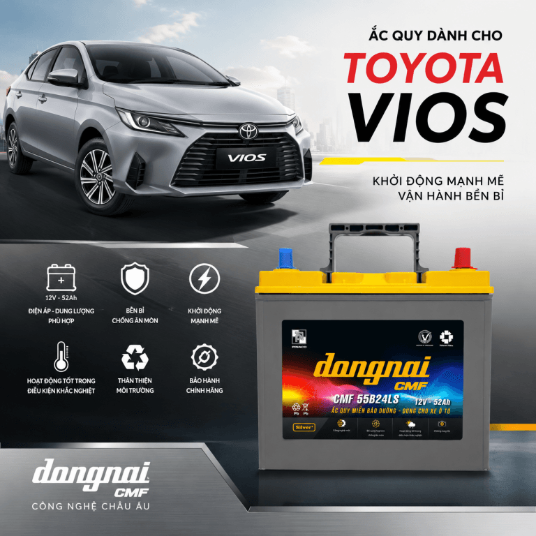 Thay Ắc Quy Toyota Vios Tại Vũng Tàu – Loại Nào Tốt?